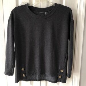 Tahari, Womens' Charcoal Gray soft top, S, VGUC